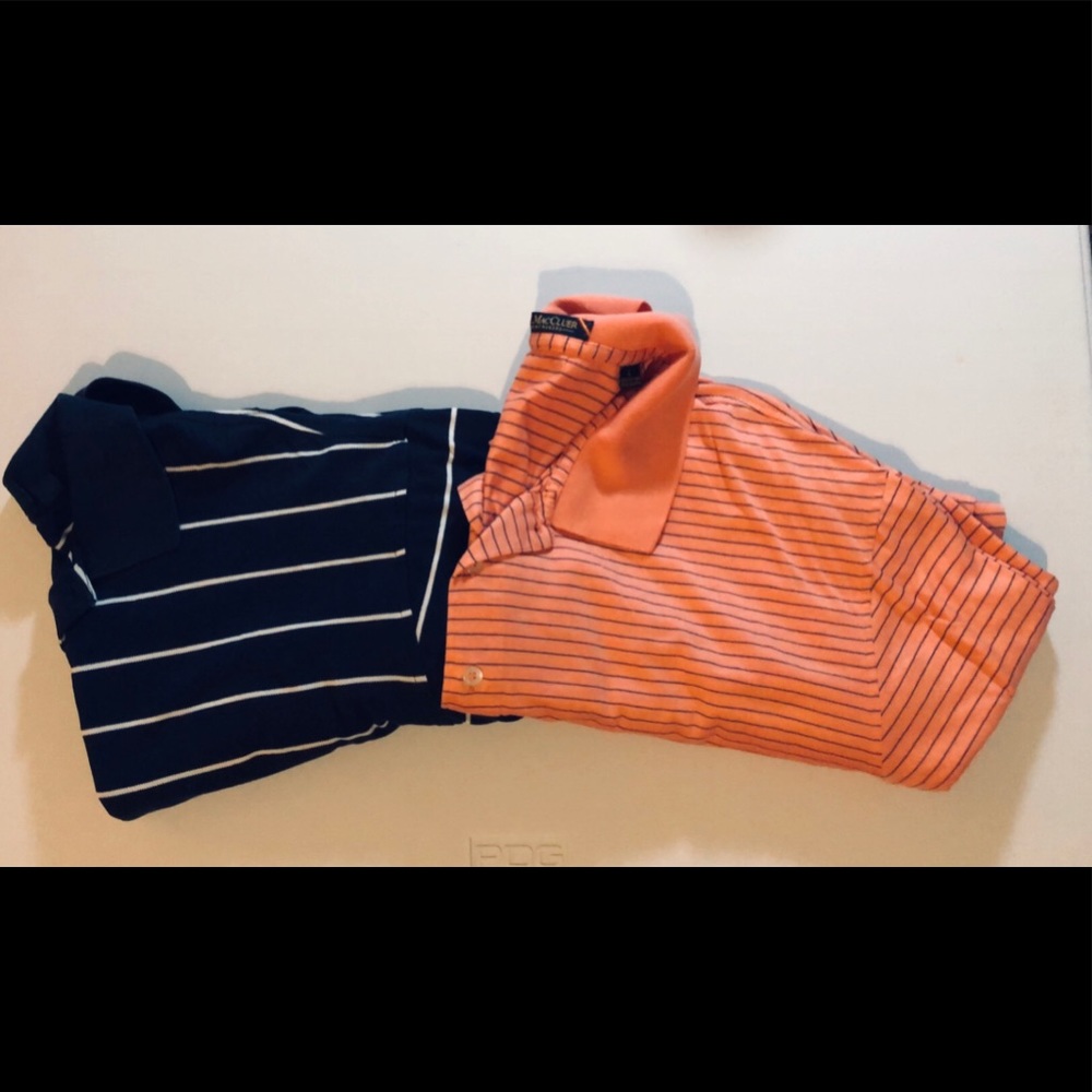 2 Striped F.A. MacCluer Polos
